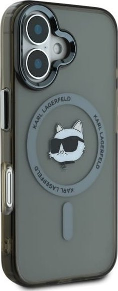 Futrollë Karl Lagerfeld KLHMP16MHLSCHK për iPhone 16 Plus 6.7", hardcase, e zezë
