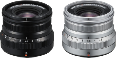 Objektiv Fujifilm XF 16mm f/2.8 WR, X-Mount, ngjyrë argjendi