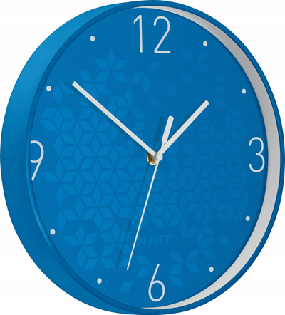 Orë muri Leitz WOW Silent, 29cm, plastike, blu