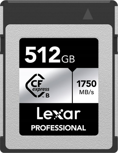 Kartë memorie Lexar Professional CFexpress Type B Silver Series, 512GB, 1750MB/s, argjendtë e zezë