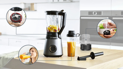 Blender me kanace Bosch VitaPower MMB6177S, 1200W, enë xhami 1.5L, inox