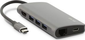 Докинг станица LMP USB-C Docking Station LMP-USBC-MDOCK-SG, HDMI, USB 3.0, сива