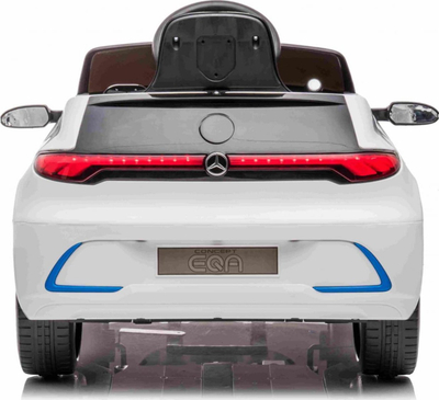 Makina elektrike për kalamaj Mercedes Benz AMG EQA, 2 motorë, panel audio MP3 USB, e bardhë