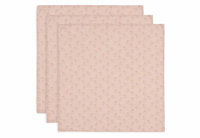 Set mbulesa të holla për fëmijë Jollein Miffy Silhouettes 70x70cm, 3 copë, rozë