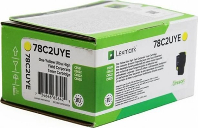 Toner Lexmark 78C2UYE, rendiment i lartë, i verdhë