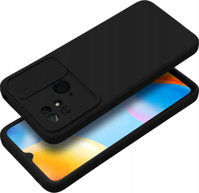 Mbështjellës telefoni për Xiaomi Redmi Note 12 4G, me kapak kamere, i zi