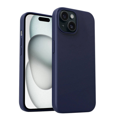 Mbulesë telefoni Aukey PC-GJ10B për iPhone 15 Plus, silikon, Storm Blue