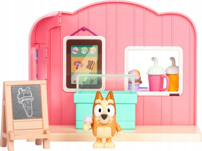 Сет за игра Bluey Ice Cream Shop, фигура Бинго 6 cm, додатоци, повеќебоен