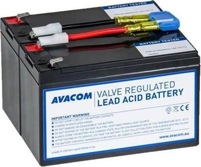 Bateri UPS AVACOM RBC142, për zëvendësim te APC, 12V, e zezë