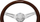 Volant portov Steering Wheel 350mm Wood Style, dru, argjendtë