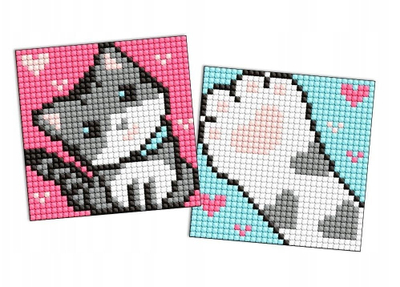 Сет магнет слика со дијаманти Ideyka Fluffy Kitten, DIY, за деца и возрасни, многуобоен
