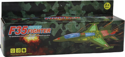 Avjon lodër F35 Military Combat, me drita edhe zëra, jeshil