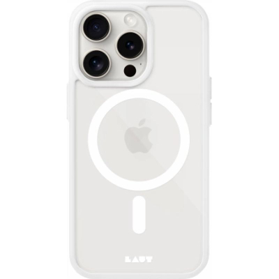 Kapak telefoni Laut Huex Protect, për iPhone 15 Pro Max, i shkon MagSafe-it, i bardhë