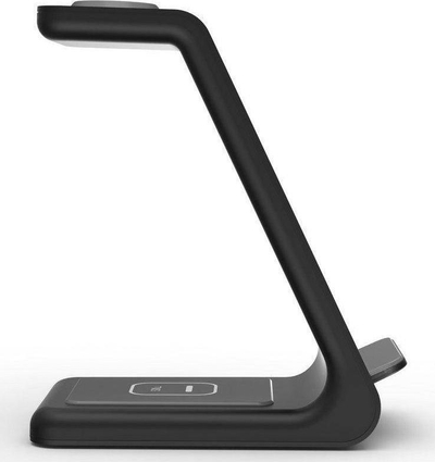 Karikues wireless 3 në 1 Tech-Protect A8, karikim i shpejtë, stand për telefon dhe aksesorë, i zi