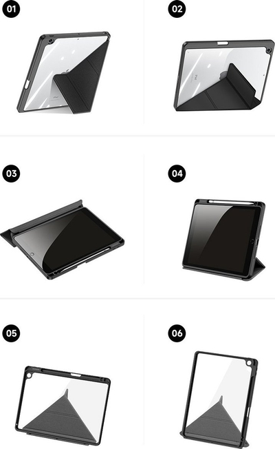 Mbulesë tablet DUX DUCIS Magi Series për iPad 10.9 gjenerata e 10të, me mbajtëse Apple Pencil, e zezë