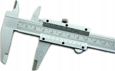Kaliper analog Högert Technik, 150 mm, çelik inox, argjendtë