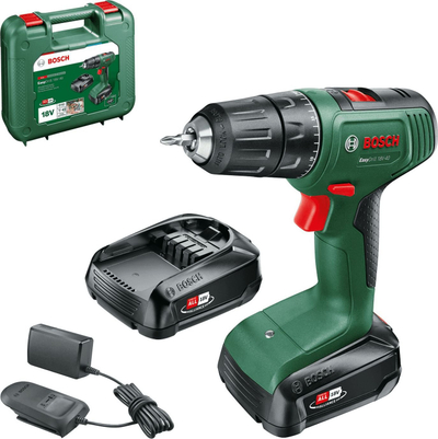 Kaçavidë-trapan pa kabllo Bosch EasyDrill 18V-40, 18V, 2x2Ah, me bateri