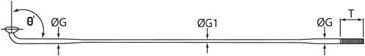 Spica biçiklete CN Spoke DB454, 290mm, 144 copë me niple, të zeza