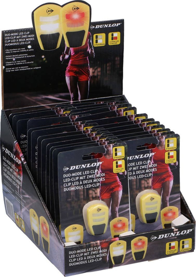 Dritë sigurie me kapëse Dunlop Duo-Mode LED, 2 funksione, dritë e verdhë