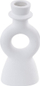 Mbajtëse qirinjsh SPARTA Ceramic, 17cm, qeramikë, e bardhë