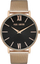 Orë femrash Paul Lorens PL11989B7 1D3, 40mm, rrip mesh çelik, e artë rozë me cadran të zi