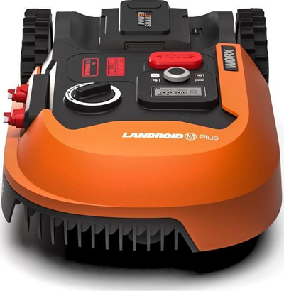 Роботска косилка Worx Landroid M700 Plus WR167E, за тревници до 700 m², Wi‑Fi и Bluetooth, портокалова