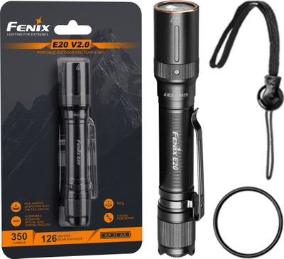 Elektrik dore Fenix E20 V2.0, LED, me bateri AA, i zi