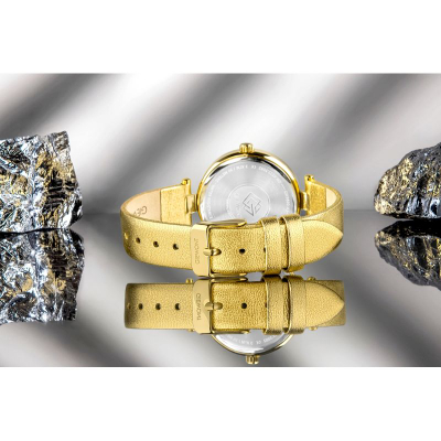 Рачен часовник за жени Giewont Sapphire Gold GW9890-A3, 34mm, аналоген, златен