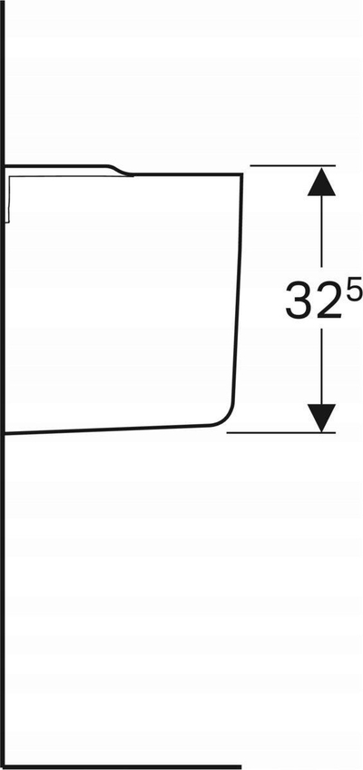 Gjysmë kolonë për lavaman Geberit Selnova, për lavaman 50 cm, e bardhë