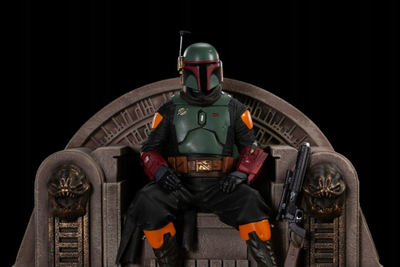 Figurë për koleksion Iron Studios Boba Fett on Throne, Art Scale 1:10, Star Wars, shumëngjyrëshe