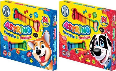 Plastelinë Astra Astrino, set me 24 ngjyra, shumëngjyrëshe
