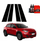 Folie mbrojtëse GRIZZ B C për Fiat 600 2023 2026, set 4 copë, me shkëlqim, e zezë