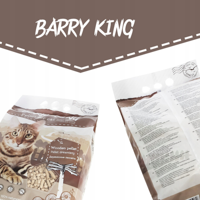 Rërë higjienike për mace Barry King Wooden Pellet, peleta druri, 10L