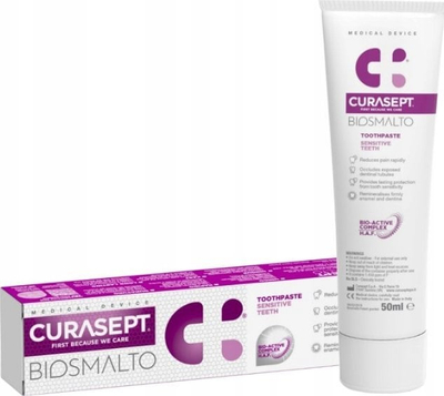 Pasta dhëmbësh Curasept Biosmalto Sensitive, për dhëmbë të ndjeshëm, 75ml