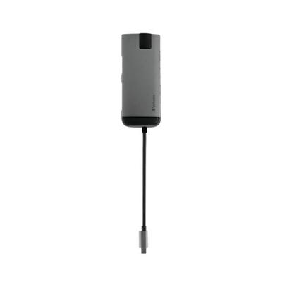 Konvertues Verbatim USB-C Multiport Hub, i hirtë