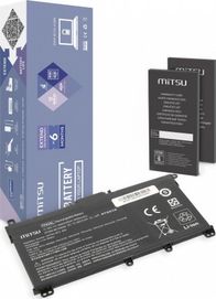 Bateri për laptop Mitsu HP 14 BP, 3400mAh 39Wh, 11.55V, e zezë