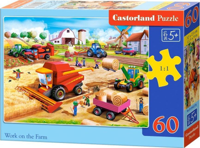Puzzle Castorland Work on the Farm, 60 copa, për kalamaj