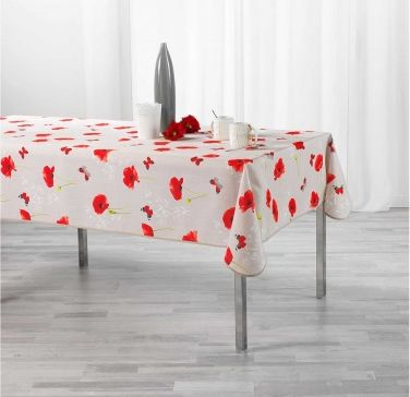 Mbulesë tavoline Douceur d’Interieur Sweet Poppy, 150x240 cm, poliester, që s’i merr kollaj njolla