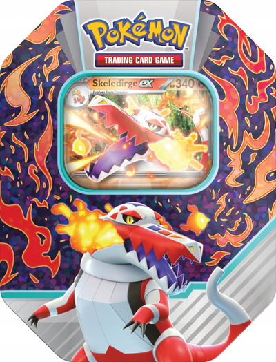 Set letra Pokémon TCG Paldea Partners Tin Bundle, 3 kuti metalike, Scarlet &amp; Violet, shumëngjyrësh