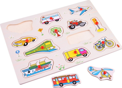 Puzzle druri ZA4720, mjete transporti, 12 copa, shumëngjyrësh