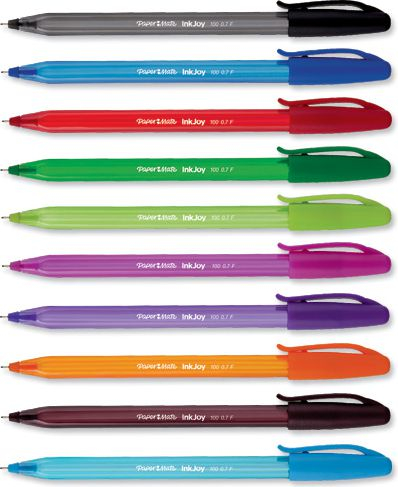 Stilolapsa Paper Mate InkJoy 100, majë 1.0mm, ngjyra të përziera