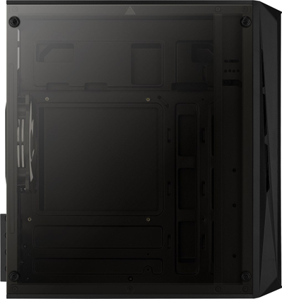 Kuti kompjuteri Aerocool CS-107 FRGB, mini tower, panel akrilik, e zezë