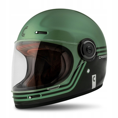 Helmetë moto Cassida Fibre Glas Hooligan, integrale, vizierë kundër avullimit, e zezë