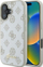 Kapak telefoni Guess GUHMP16SPGPYSH Peony Script Logo për iPhone 16 6.1", MagSafe, i bardhë