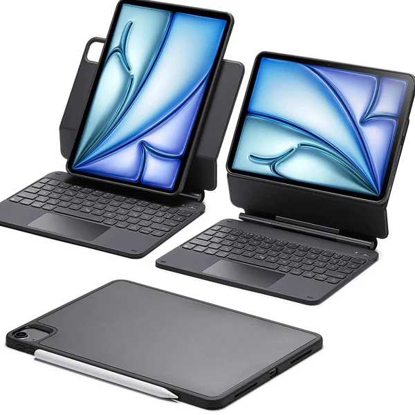 Mbrojtëse me tastierë ESR Rebound Magnetic 360, për iPad Pro 11" (M5) 2025, iPad Pro 11" (M4) 2024, e zezë