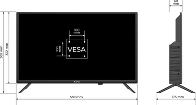 TV KIVI 24H760QB, 24", Smart Android, HD, i zi
