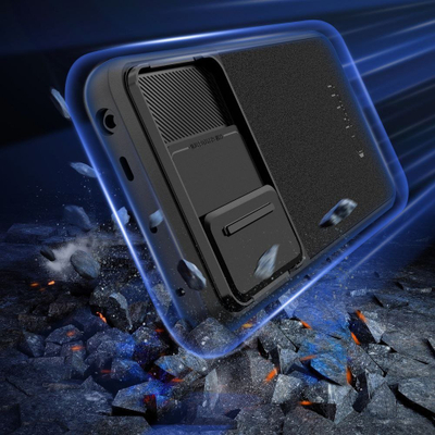 Kllëf telefoni Tech-Protect Velar Cam+ për Redmi Note 13 Pro 5G Poco X6 5G, mat, i zi