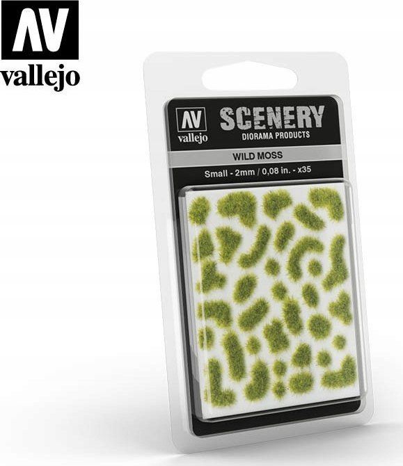 Barishte dekorative Vallejo Wild Moss Tuft Small, 2mm, jeshile
