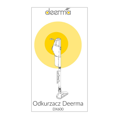 Fshesë elektrike në këmbë Deerma DX600, 600W, ciklonike, e bardhë
