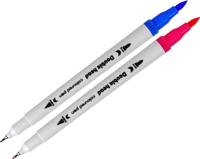 Markera me dy anë Leantoys Double Sided, set 12 copë, me kuti për rregullim, shumëngjyrëshe